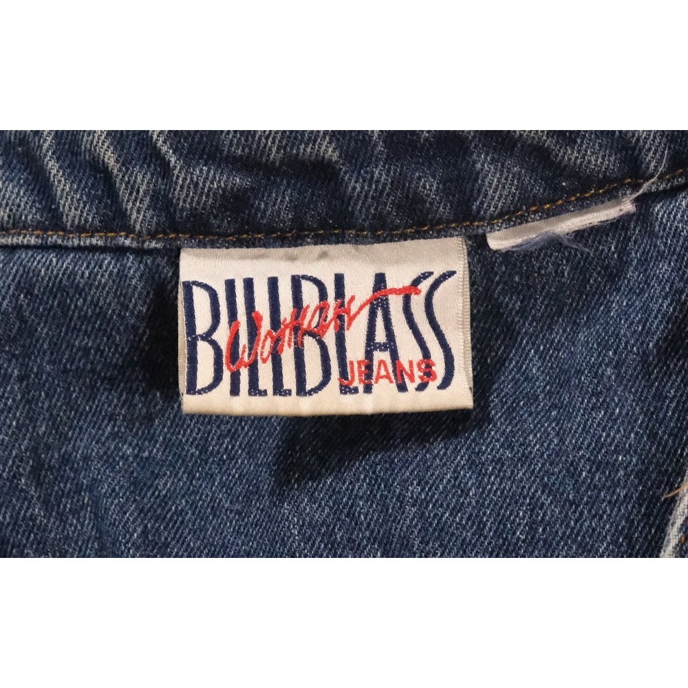 Bill Blass Denim Vest Mens XL Blue Goldwing Patch Vintage 80s Biker Motorcycle - Picture 6 of 6